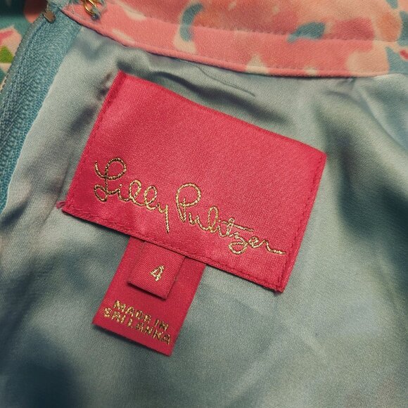 Lilly Pulitzer Joanna Shift Dress Romper Size 4 Pineapple Shake - Picture 6 of 8